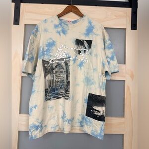 Icecream Dine & Dash Oversized Graphic Tee XL – Retro Diner Anime Print NWT